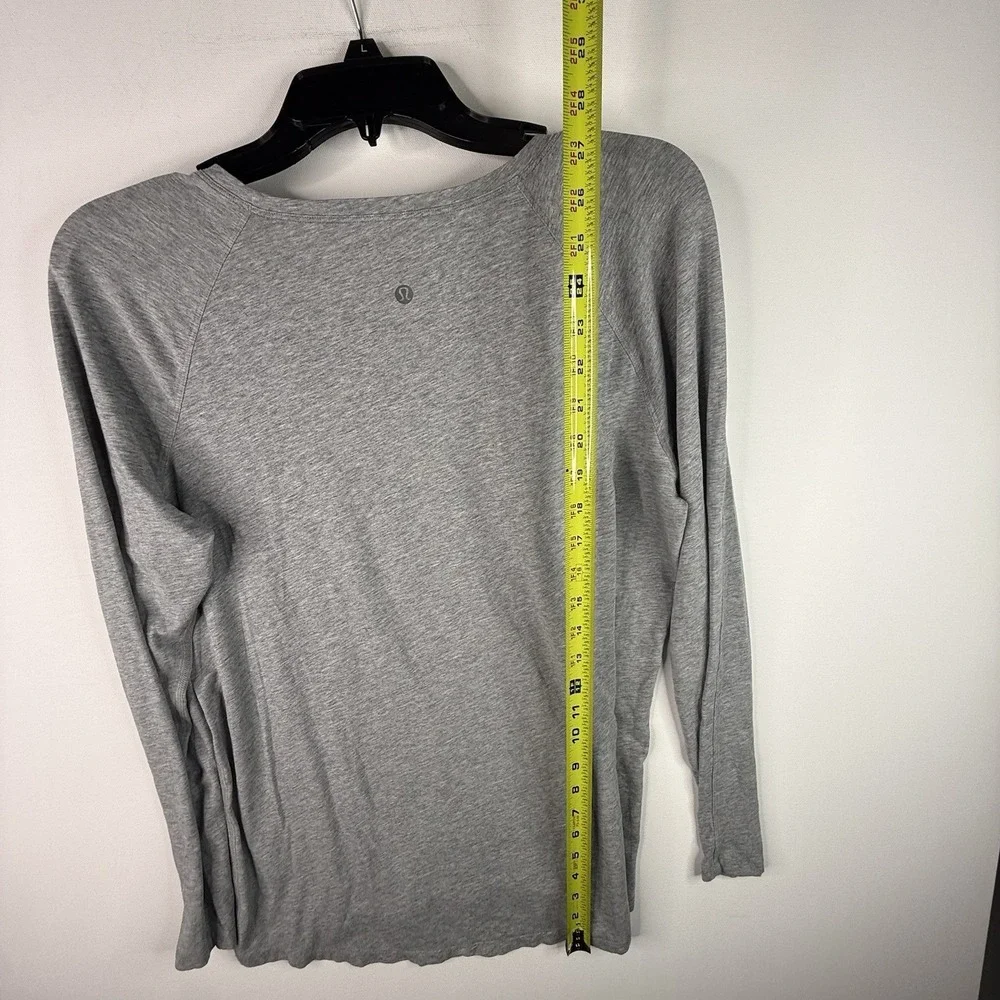 lululemon Women's Long Sleeve Shirt Gray 14/16 Missing Tag See Measurement Pics